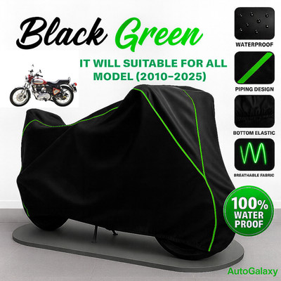 AutoGalaxy Waterproof Two Wheeler Cover for Royal Enfield(Electra 5S, Black)