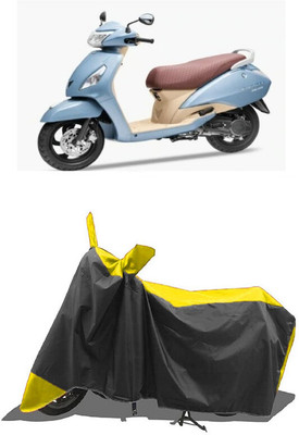 SUGASHRI Waterproof Two Wheeler Cover for TVS(Jupiter Grande, Yellow, Black)