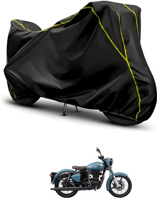 CODOKI Waterproof Two Wheeler Cover for Royal Enfield(Classic 350 Signals, Black, Black)