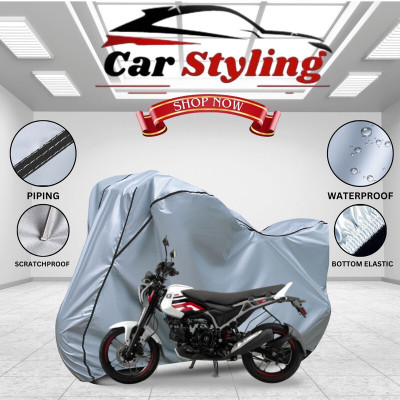 Car Styling Waterproof Two Wheeler Cover for Bajaj(Freedom, Silver, Black)