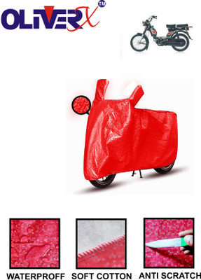 OliverX Waterproof Two Wheeler Cover for TVS(Heavy Duty, Red)
