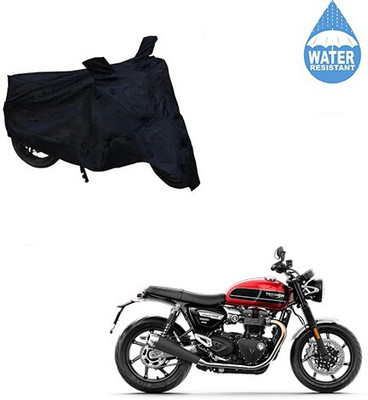 MMSSTAR Waterproof Two Wheeler Cover for Triumph(Twin, Black)