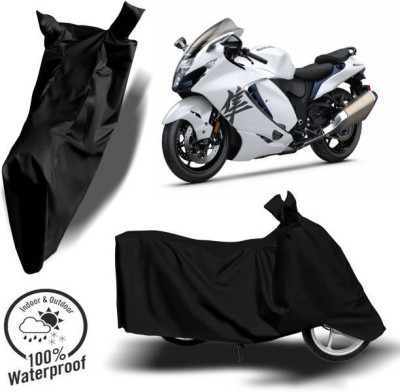 RAAMKM Waterproof Two Wheeler Cover for Hero, Honda(Ninja ZX-10R SE, Black)