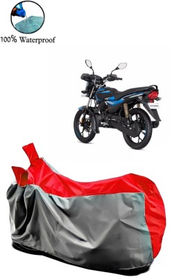 APNEK Waterproof Two Wheeler Cover for Bajaj(Platina 110 H-Gear, Grey, Red)