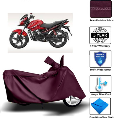 MISSION COLLECTION Waterproof Two Wheeler Cover for Hero(Glamour, Maroon)