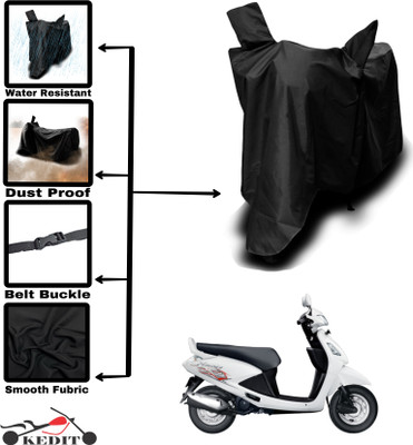 KEDIT Two Wheeler Cover for Universal For Bike(Pleasure+ 110, Black)