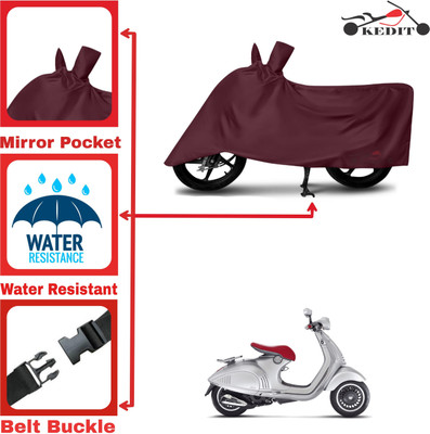 AASHTIK MART Two Wheeler Cover for Piaggio(Vespa LX, Maroon)