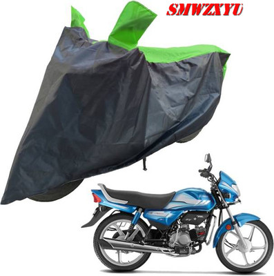 smwzxyu Waterproof Two Wheeler Cover for Hero(HF Deluxe, Black, Green)