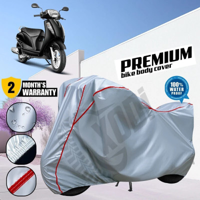 xodi Waterproof Two Wheeler Cover for Suzuki(Access, Silver, Red)