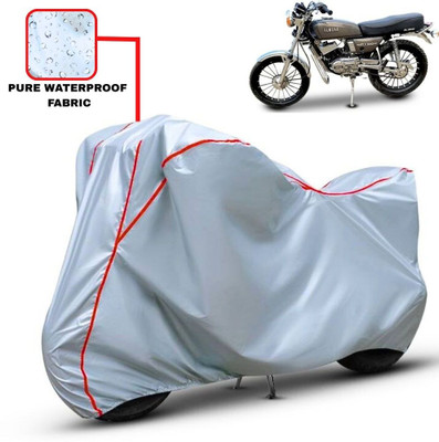 Delphinium Waterproof Two Wheeler Cover for Yamaha(RX 100, Silver, Red)