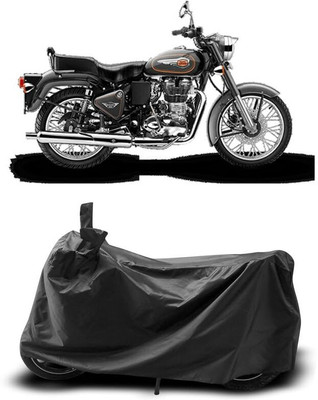 KEDIT Two Wheeler Cover for Royal Enfield(Bullet 500, Black)