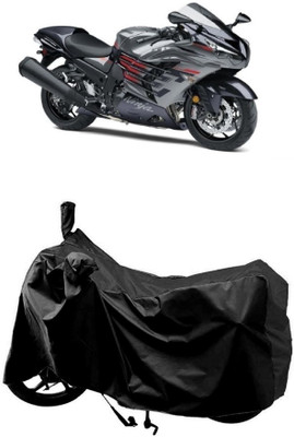 AutoKick Two Wheeler Cover for Kawasaki(Ninja ZX-14R, Black)