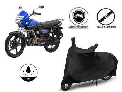 Mdstar Waterproof Two Wheeler Cover for TVS(Radeon, Black)