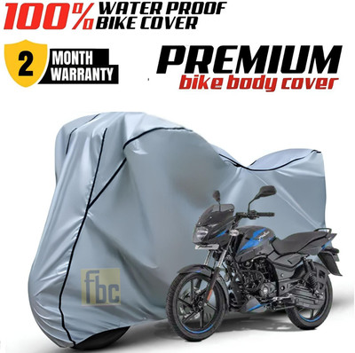 FBC Waterproof Two Wheeler Cover for Bajaj(Pulsar 150, Silver, Black)