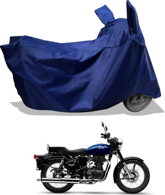 Amexride Two Wheeler Cover for Royal Enfield(Bullet 350 New BS6, Blue)