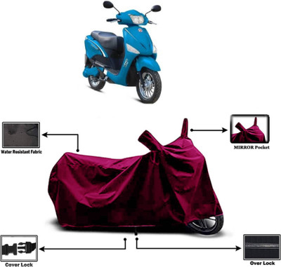 KEDIT Two Wheeler Cover for Hero(Electric Optima, Maroon)