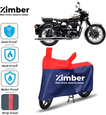 ZIMBER Two Wheeler Cover for Royal Enfield(Bullet 350, Red, Blue)