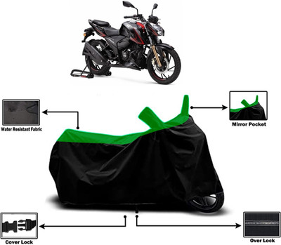 Amexride Two Wheeler Cover for TVS(Apache RTR 200 4V, Green)