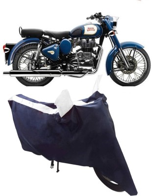 BLUERIDE Two Wheeler Cover for Royal Enfield(Classic 350, White)