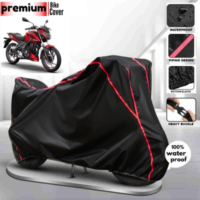 AutoGalaxy Waterproof Two Wheeler Cover for Bajaj(Pulsar 150 BS6, Black, Red)