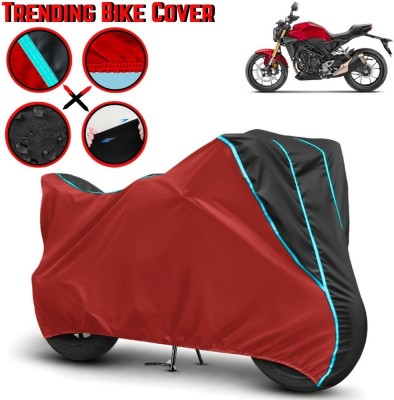 Mwiss Waterproof Two Wheeler Cover for Honda(CB300R, Red, Black)