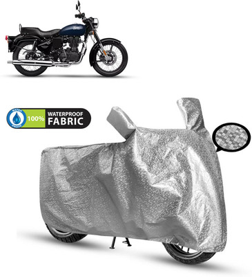 PAGORA Waterproof Two Wheeler Cover for Royal Enfield(Bullet Electra Twinspark, Silver)