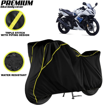 kerwa Waterproof Two Wheeler Cover for Yamaha(R15S, Black, Yellow)