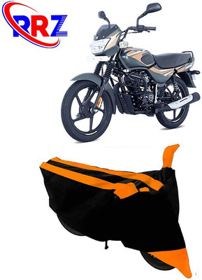 RRZ Waterproof Two Wheeler Cover for Bajaj(CT100, Black, Orange)