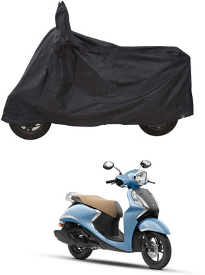 PAGORA Waterproof Two Wheeler Cover for Yamaha(Fascino 125 BS6, Black)