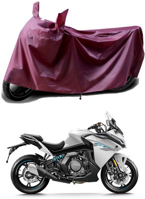 THE REAL ARV Waterproof Two Wheeler Cover for CFMoto(650GT BS6, Maroon)