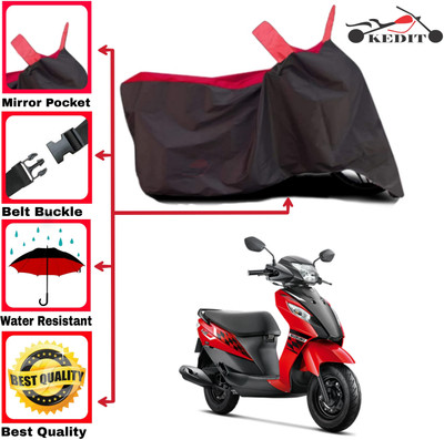 AASHTIK MART Two Wheeler Cover for Suzuki(Let's, Red, Black)