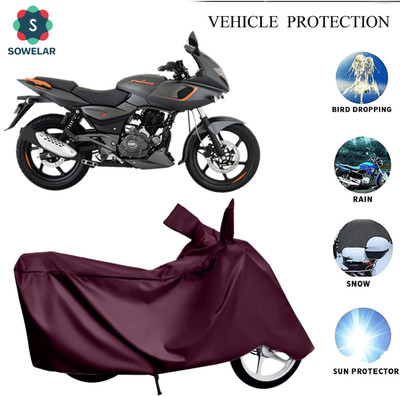sowelar Waterproof Two Wheeler Cover for Bajaj(Pulsar 220F, Maroon)