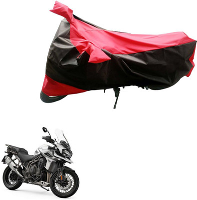 Mdstar Waterproof Two Wheeler Cover for Triumph(Tiger 800 XCA, Black, Red)