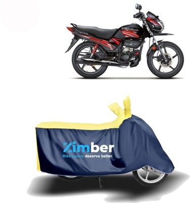 ZIMBER Two Wheeler Cover for Hero(Passion Pro TR, Yellow, Blue)