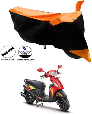 Ascension Two Wheeler Cover for Hero(Pleasure, Black, Orange)