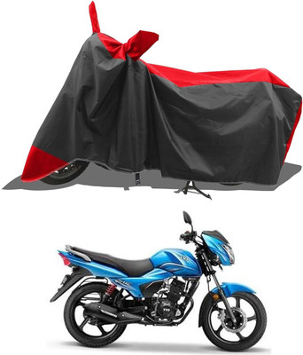 KEDIT Two Wheeler Cover for TVS(Victor GLX, Red, Black)