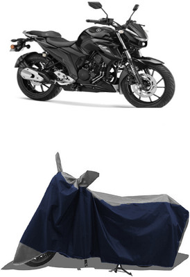 SUGASHRI Waterproof Two Wheeler Cover for Yamaha(FZ 25 BS6, Grey, Blue)