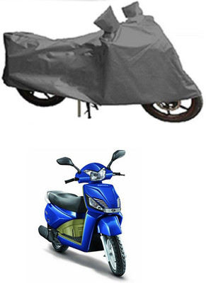 Mdstar Waterproof Two Wheeler Cover for Mahindra(Gusto Electric, Grey)