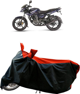 KEDIT Two Wheeler Cover for Bajaj(Pulsar 135 LS DTS-i, Red, Black)