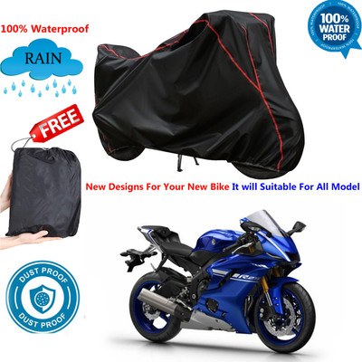 AUTOCAD Waterproof Two Wheeler Cover for Yamaha(YZF R25, Black)