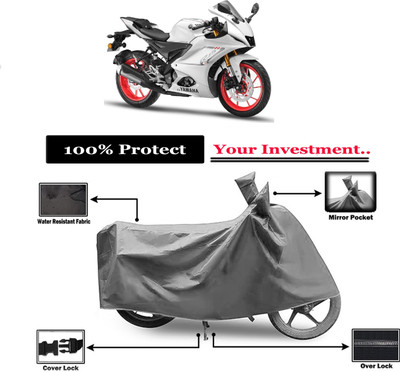 Amexride Two Wheeler Cover for Yamaha(R15, Grey)