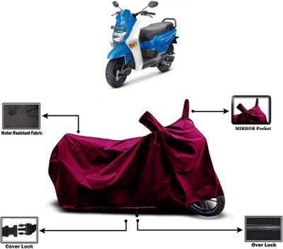 KEDIT Two Wheeler Cover for Honda(Cliq, Maroon)