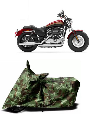 KPIND Waterproof Two Wheeler Cover for Harley Davidson(1200 Custom, Multicolor)