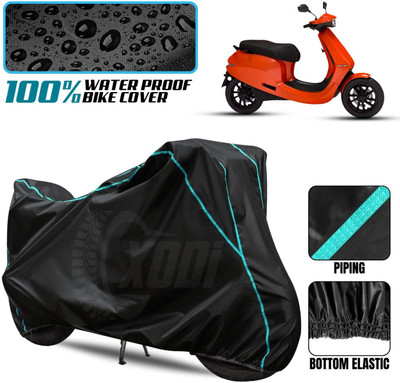 xodi Waterproof Two Wheeler Cover for Ola(Black, Blue)