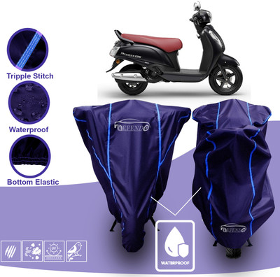 Defendo Waterproof Two Wheeler Cover for Suzuki(Access 125, Blue)