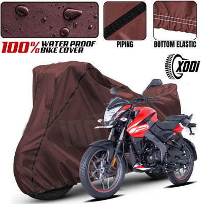 xodi Waterproof Two Wheeler Cover for Bajaj(Pulsar NS125, Maroon, Black)
