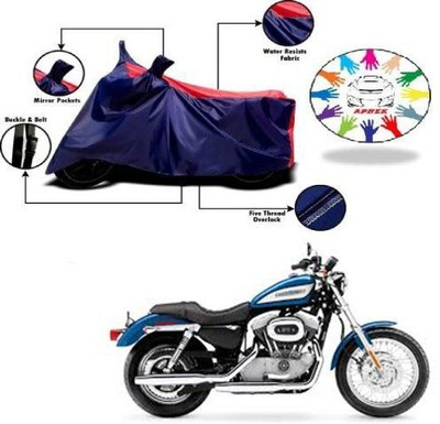 DeepShakshi AUTOMOTIVE Waterproof Two Wheeler Cover for Harley Davidson(XL 883, Blue, Red)