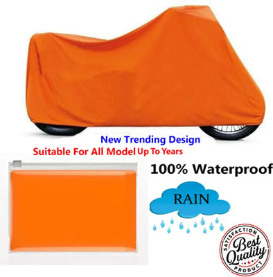 PEDALUP Waterproof Two Wheeler Cover for Mahindra, Universal For Bike(Duro 125, Orange)