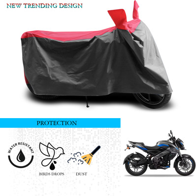 ANTHUB Waterproof Two Wheeler Cover for Bajaj(Pulsar 200NS FI, Grey, Red)
