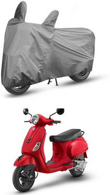 Mdstar Waterproof Two Wheeler Cover for Piaggio(Vespa VXL 125, Grey)